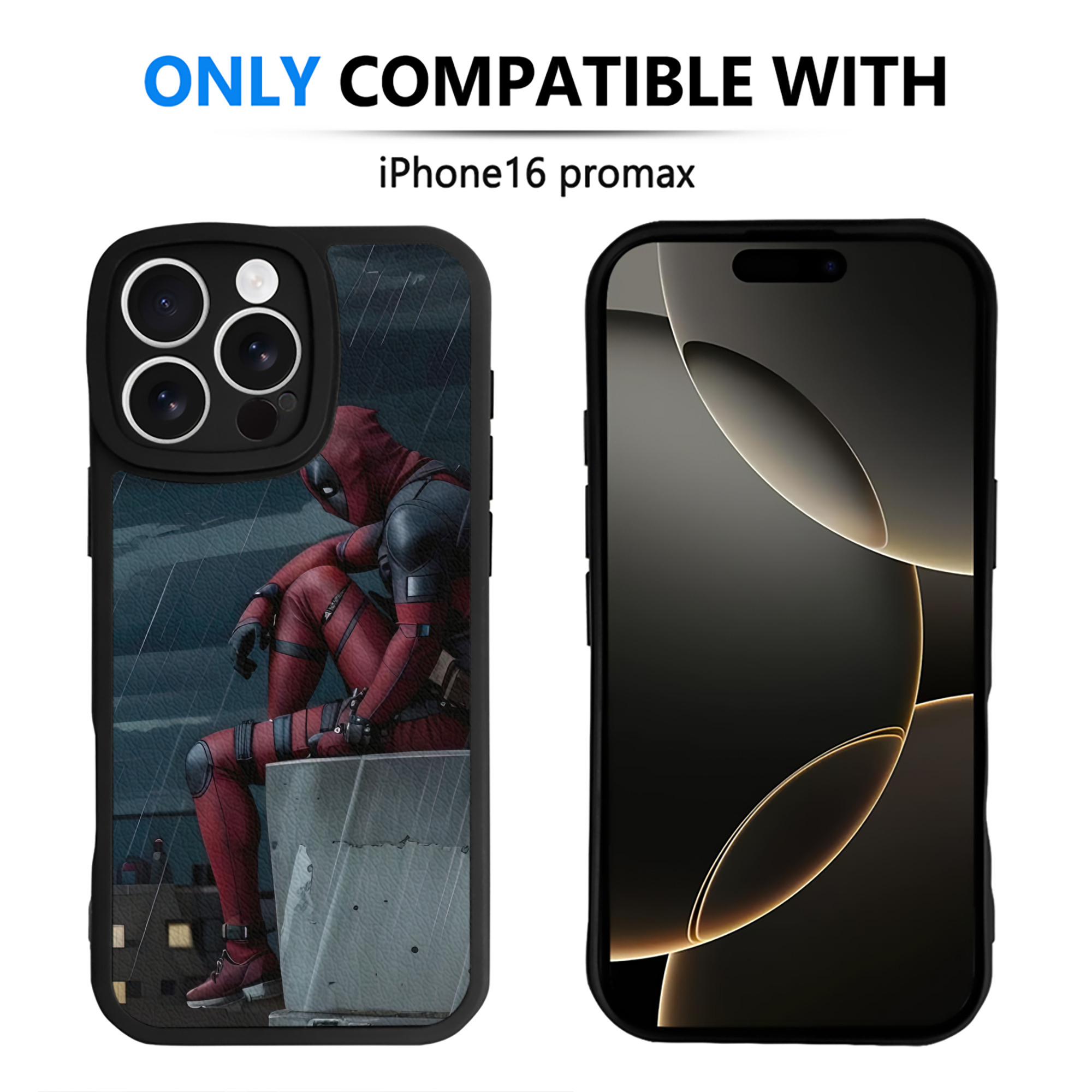 （画像用） Deadpool デッドプール 【iPhone 16シリーズ対応】シリコンスマホケース（レザー調） 材質：シリコン